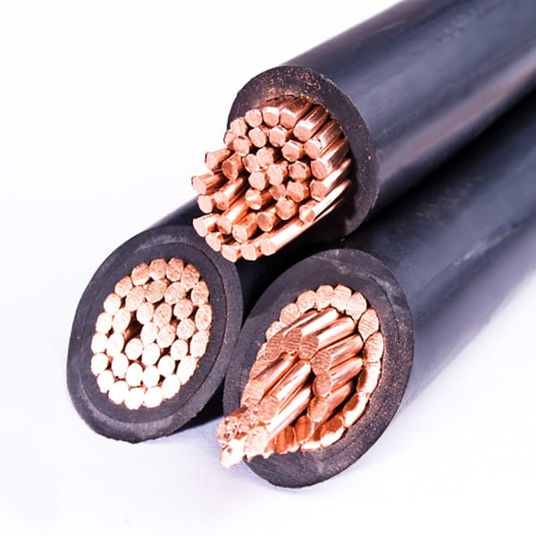 Three split black cables