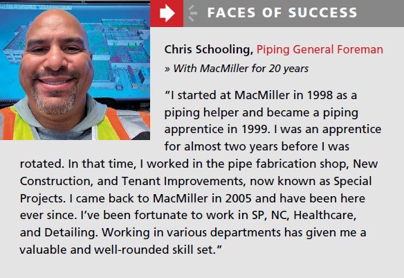 Face of success macmiller employee featured on the Biomanufacturing Facility project